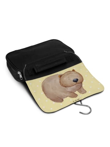Mr. & Mrs. Panda Kosmetiktasche Wombat ohne Spruch in Gelb Pastell