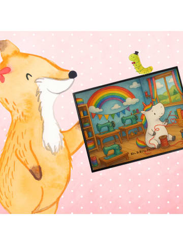 Mr. & Mrs. Panda bastelunterlage Einhorn Näherin Design ohne Spruch in Weiß