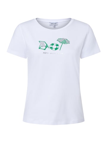 More & More stretchiges Baumwollshirt, Summervibes in white