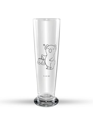 Mr. & Mrs. Panda Bierglas Waage Astrologie ohne Spruch in Transparent