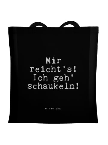 Mr. & Mrs. Panda Tragetasche Mir reicht's! Ich geh'... mit Spruch in Schwarz