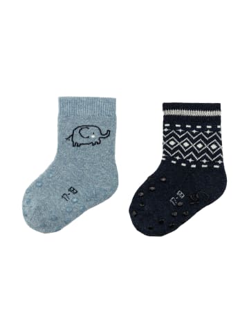 Sterntaler ABS Krabbelsocken 2er-Pack Elefant in helles blau