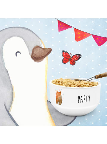 Mr. & Mrs. Panda suppenschale Bär Party mit Spruch in Weiß