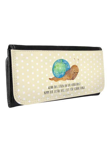 Mr. & Mrs. Panda Kunstleder Schnecke Sir mit Spruch in Gelb Pastell
