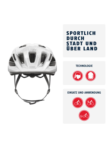 ABUS Fahrradhelm Aduro 3.0 LED in white art