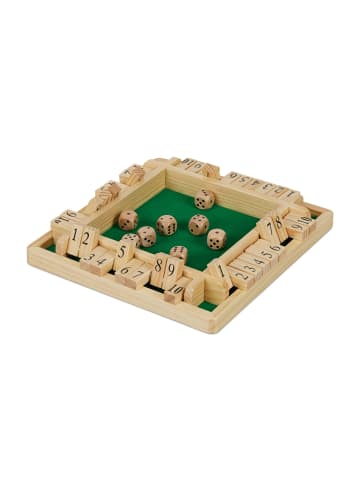 relaxdays Shut the Box Spiel in Natur/Grün