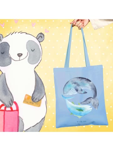 Mr. & Mrs. Panda Tasche Walfisch Thunfisch ohne Spruch in Sky Blue