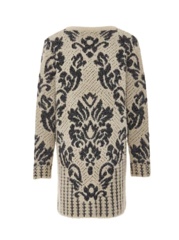 faina Damen Strickjacke in Beige Schwarz