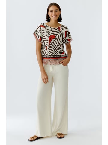 Oui Pullover in dk brown offwhite