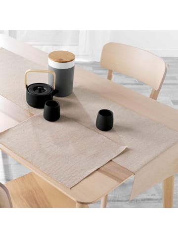 Douceur d’Intérieur Tischläufer DANITY aus Jute und Polyester in Beige, (B) 35 x (L) 140 cm