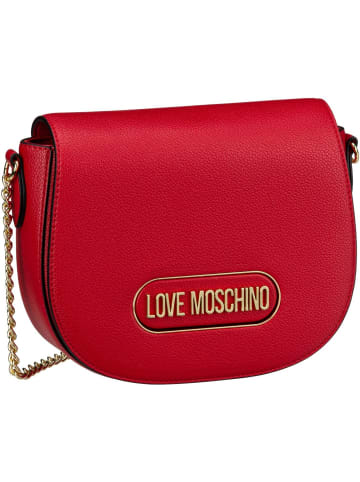 Love Moschino Saddle Bag Rounded Plaque 4406 in Red