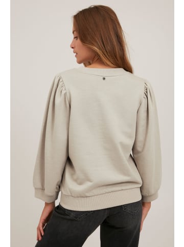 PULZ Jeans Sweatshirt PZSOFIA - 50206259  Schöner Sweater mit 3/4    Ärmeln in Natur