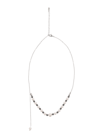 faina Women Pearl Necklace With Beads in Silver White