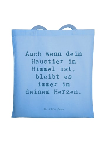 Mr. & Mrs. Panda Shopping Tasche Spruch Trauerbewältigung Hausti... in Sky Blue