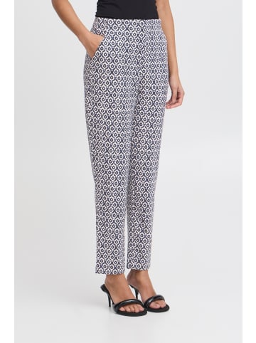 ICHI Hose IHKATE Regular fit in Total Eclipse Ikat Tile Aop