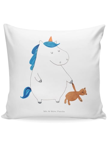 Mr. & Mrs. Panda Kuschel Kissen Einhorn Teddy ohne Spruch in Weiß