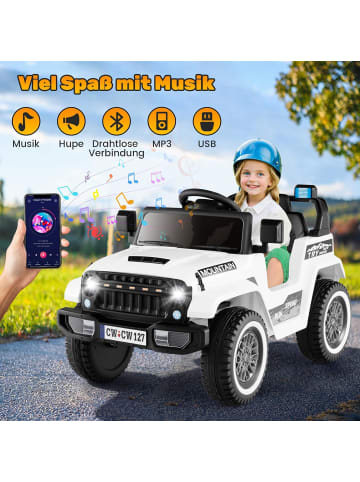 COSTWAY Elektroauto für Kinder in Weiß