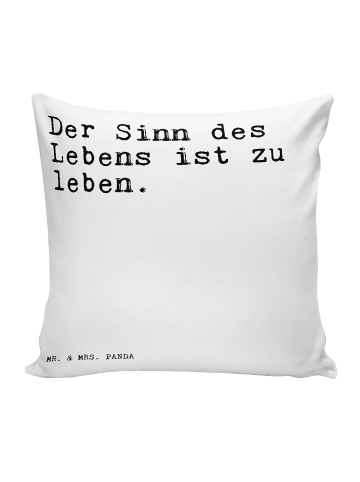 Mr. & Mrs. Panda 40x40 Kissen Der Sinn des Lebens... mit Spruch in Weiß