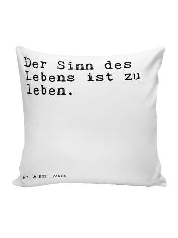 Mr. & Mrs. Panda Sitzkissen Der Sinn des Lebens... mit Spruch in Weiß