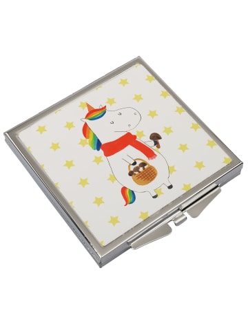 Mr. & Mrs. Panda Reisespiegel Einhorn Pilz ohne Spruch in Weiß