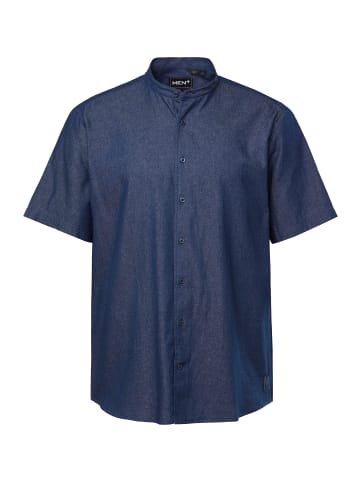 Men Plus Hemd in dunkles denim