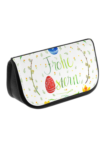 Mr. & Mrs. Panda Schminktasche Ostern Frohe Ostern mit Spruch in Weiß