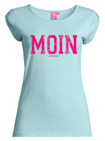 Salzhaut Shirt BIIKE - MOIN in Aqua-Neon Pink