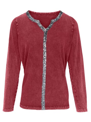 Heine Langarmshirt in dunkelrot