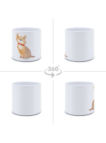 Mr. & Mrs. Panda Pflanzkübel Groß Hund Glück ohne Spruch in Weiß