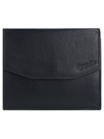 Esquire New Silk Geldbörse Leder 12 cm in schwarz