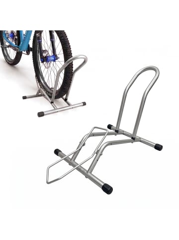 relaxdays Fahrradständer in Silber - (B)41 x (H)38 x (T)59 cm