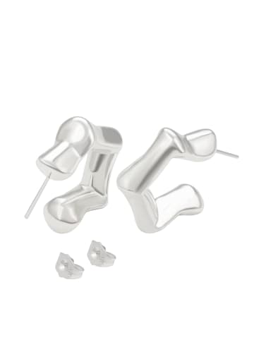 faina Women C Hoop Earrings in Silver