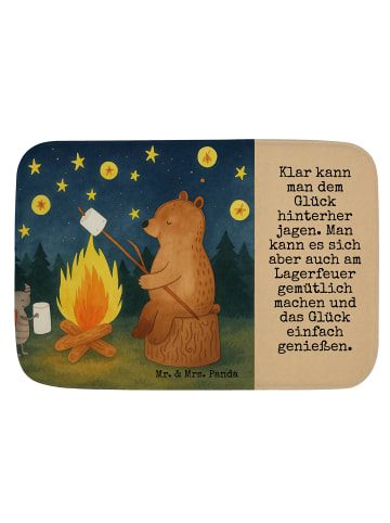 Mr. & Mrs. Panda Badematte Bär & Marienkäfer Lagerfeuer Design m... in Weiß