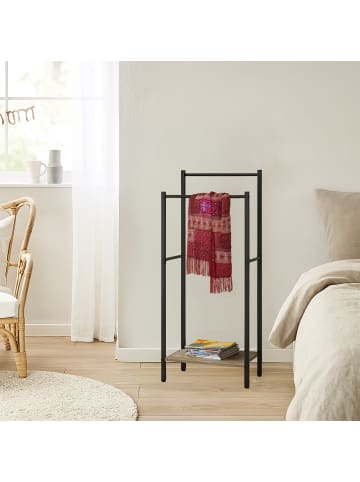 relaxdays Handtuchständer in Natur/ Schwarz - (B)42 x (H)81,5 x (T)24 cm