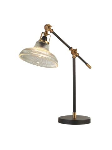 Licht-Erlebnisse Tischlampe (B)20 x (L)20 x (H)44 cm in Gold Antik Klar/Transparent