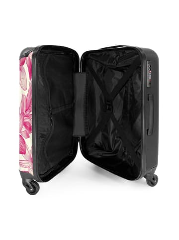 NoBoringSuitCases Suitcase, Koffer, Reisekoffer Rosa Blumen
