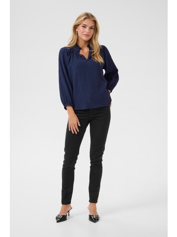 Kaffe Langarm-Bluse KAlena Loose fit in Midnight Marine