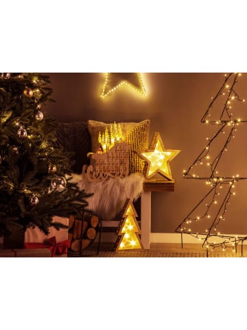 Beliani LED Deko IMPALA in Braun - (W) 30 x (H) 40 x (L) 9 cm