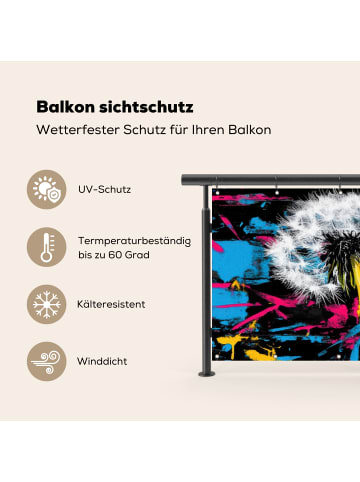 OnlyWow Balkonsichtschutz Schwarz