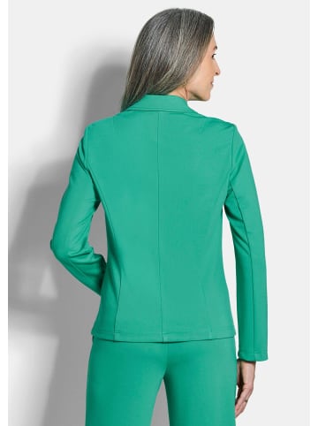 GOLDNER Kurzgröße:  Viskoseblazer mit Reverskragen in grün