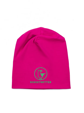 SCHIETWETTER Beanie für Kids mit Print Möwe in fuchsia/yellow