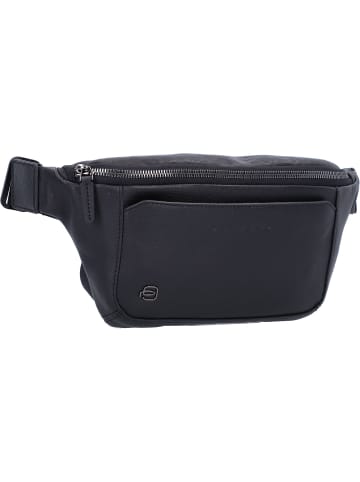 Piquadro Black Square Gürteltasche Leder 31 cm in schwarz