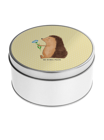 Mr. & Mrs. Panda Dose Igel Blumen ohne Spruch in Gelb Pastell