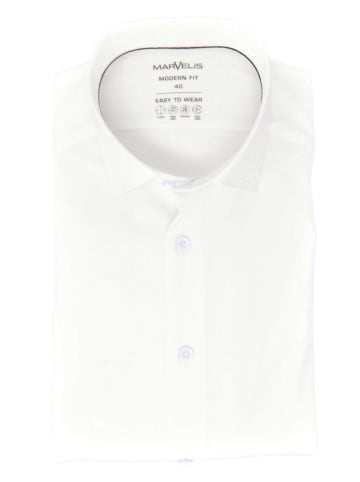 MARVELIS Modern Fit Easy To Wear Hemd in Wollweiß