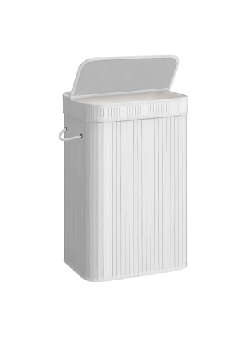 SONGMICS Wäschekorb Ronex in Weiß - (B)42.5 x (H)61 x (T)32.5 cm