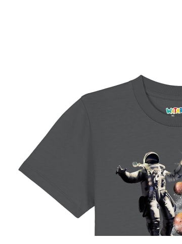 wat? Apparel T-Shirt Weltraumreise in Grau