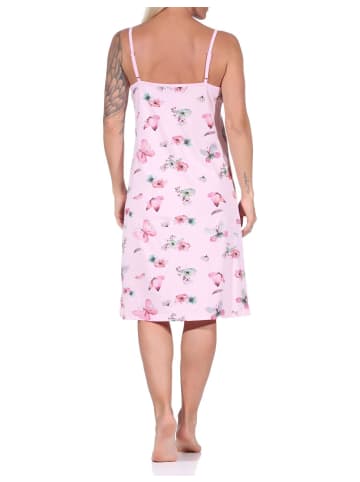 NORMANN Spaghetti Nachthemd florales Design Übergrösse 125 215 212 in rosa