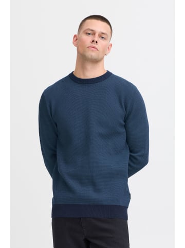 BLEND Strickpullover BHPullover 20717559 schicker Strickpullover mit Rundhalsausschnitt in Blau