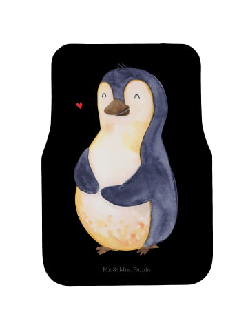 Mr. & Mrs. Panda Fußmatte Auto Pinguin Diät ohne Spruch in Schwarz