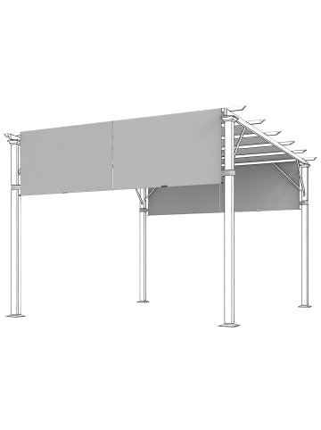 Outsunny Ersatzdach 488L x 122B cm Hellgrau